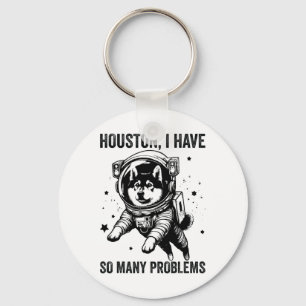 Hunde Vater Mama Space - Houston Problem Norwegisc Schlüsselanhänger