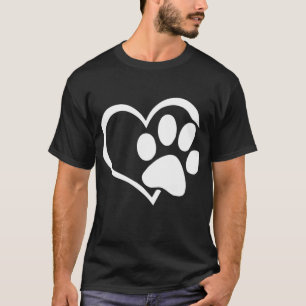 Hunde Vater Mama Welpe Liebe Hunde Pfoten Herzblat T-Shirt