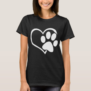Hunde Vater Mama Welpe Liebe Hunde Pfoten Herzblat T-Shirt