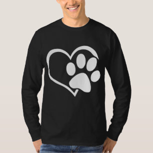 Hunde Vater Mama Welpe Liebe Hunde Pfoten Herzblat T-Shirt