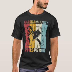 Hunde Vater Mama Whisperer Vintag Alaskan Husky T-Shirt