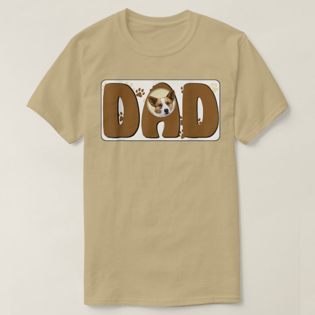 Hunde Vater O Cardigan Welsh Corgi T-Shirt (Design vorne)