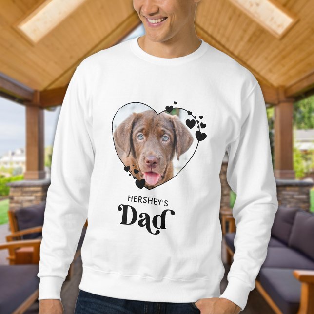 Hunde VATER Personalisiert Herzstück Hund Lover Fo Sweatshirt (Von Creator hochgeladen)