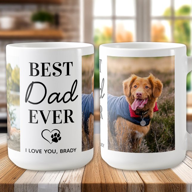 Hunde Vater Personalisierte Haustiere Fotos Vatert Kaffeetasse (Von Creator hochgeladen)