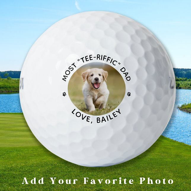 Hunde Vater Personalisiertes Haustier Foto Golfplä Golfball (Von Creator hochgeladen)