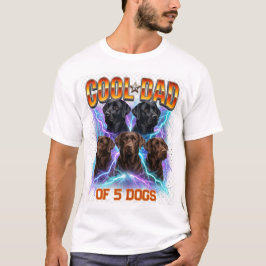 Hunde-Vater-Porträt Personalisierte Zahl Benutzerd T-Shirt