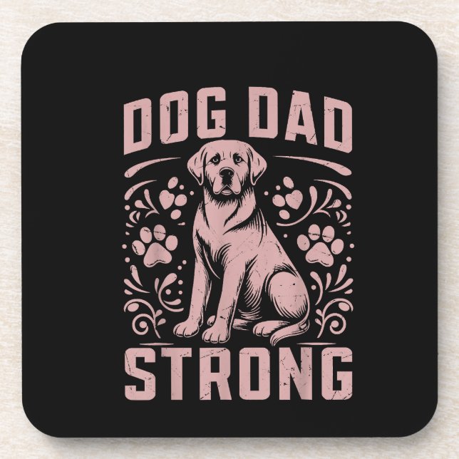 Hunde Vater Strong Dog Vater Getränkeuntersetzer (Vorderseite)