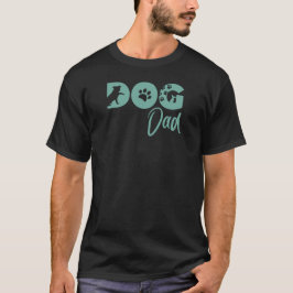 Hunde Vater T-Shirt - Aquamarin - Hunde Silhouette