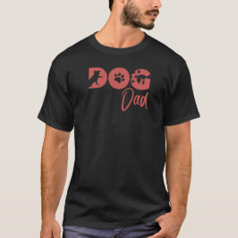 Hunde Vater T-Shirt - Retro Red Dog Silhouette, Pf