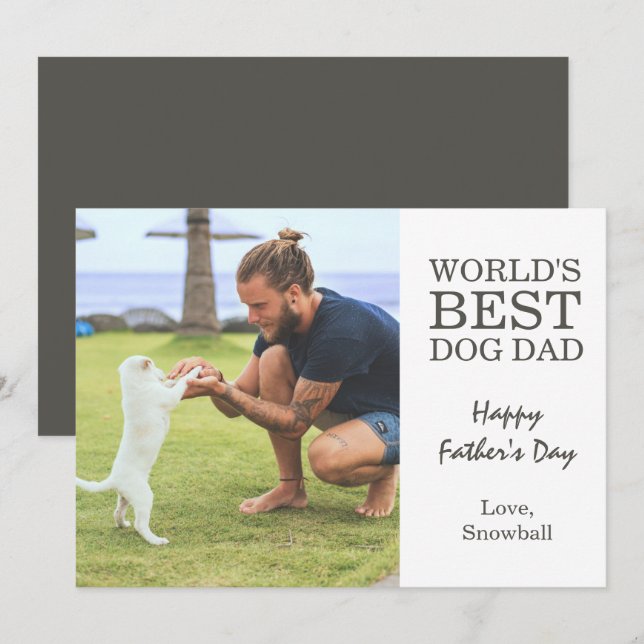 Hunde-Vater | Vatertag-Foto Karte (Vorne/Hinten)