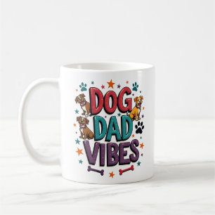 Hunde Vater Vibes - Retro Groovy 70er Kaffeetasse