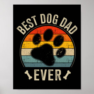 Hunde Vater Vintag für Retro Väter Tag Birthda Poster