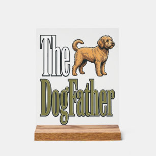 Hunde-Vater Vintage-Stich Hundeliebhaber-Design_1 Acrylschild
