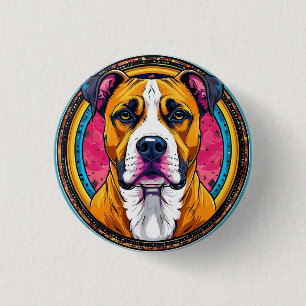 Hunde-Vektor-Illustration Button