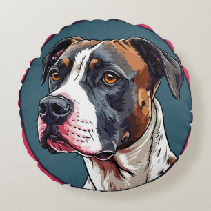 Hunde-Vektorillustration Rundes Kissen