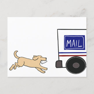 Hunde verfolgen Postkarte