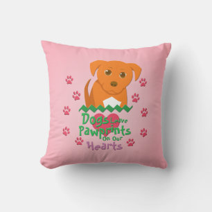 Hunde Verlass Pawprints Kissen