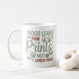 Hunde Verlasst Paw-Prints, nicht Carbon Prints-Tas Kaffeetasse