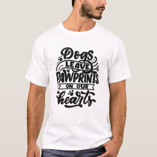 Hunde verließ Pfosten auf unseren Herzen T-Shirt