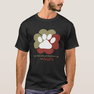 Hunde verließ Pfotendrucke auf unseren Herzen T-Shirt