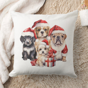 "Hunde von Weihnachten" niedlicher Hundefreund Kissen
