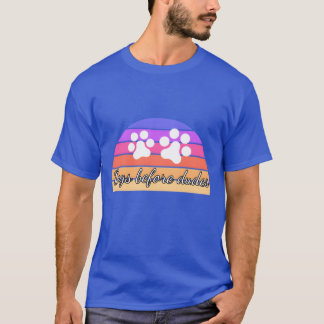 Hunde vor Typen farbenfroher Sonnenuntergang Hunde T-Shirt