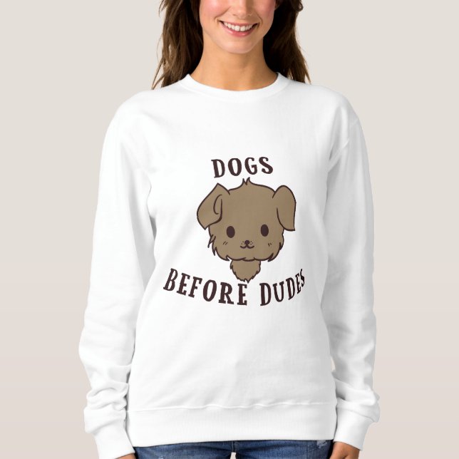 Hunde vor Typen Sweatshirt (Vorderseite)