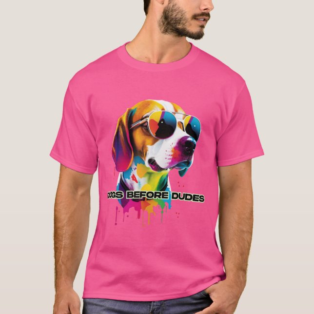 HUNDE VOR TYPEN T-Shirt (Vorderseite)