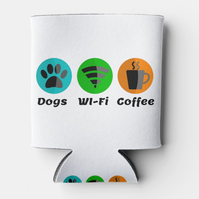 Hunde W-LAN und Kaffee Dosenkühler (Vorderseite)
