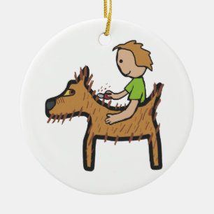 Hunde wachsen keramik ornament