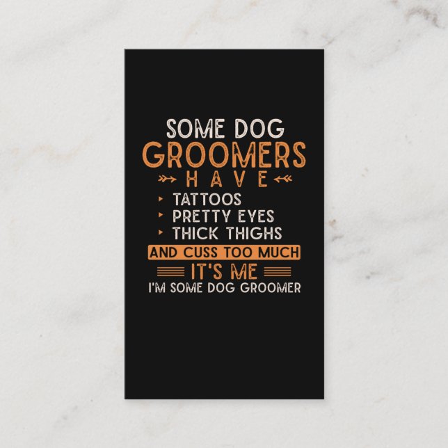 Hunde wachsen Tiere Tattooid Hund Groomer Visitenkarte (Vorderseite)