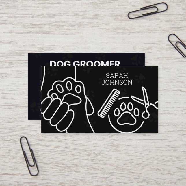Hunde wachsen visitenkarte (Vorderseite/Rückseite Beispiel)