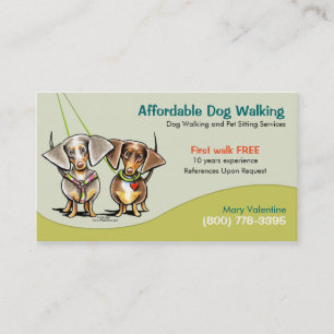 Hunde Walker Pet Business Dackeln Visitenkarte