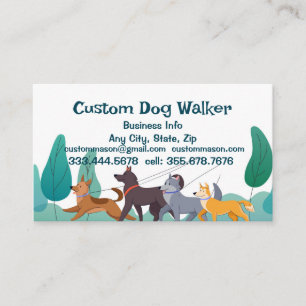 Hunde Walker Walking Pet Services Visitenkarte