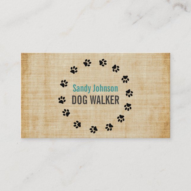 Hunde Walker Walking Pet Sitting Services Business Visitenkarte (Vorderseite)