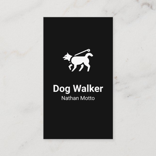 Hunde-Walking-Logo-Visitenkarten Visitenkarte (Vorderseite)
