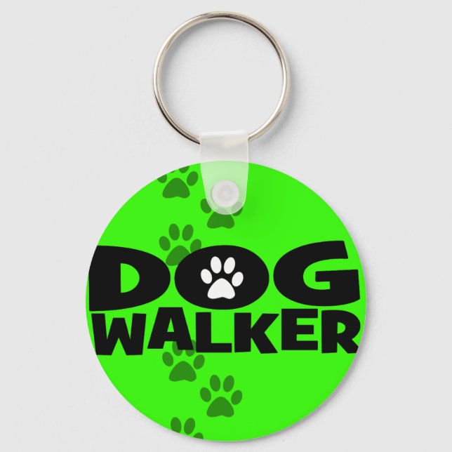 Hunde Walking und Hunde Walker Werbeaktion! Schlüsselanhänger (Vorderseite)