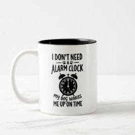 Hunde-Weck-Up-Tasse Zweifarbige Tasse