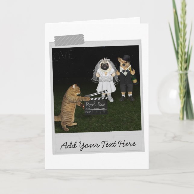 Hunde Wedding Movie Theme Funny Card Karte (Vorderseite)