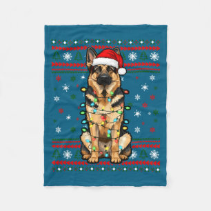 Hunde-Weihnachten, Deutsche Schäferhund-Weihnachts Fleecedecke