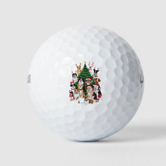 Hunde Weihnachten Hund Lover Holiday Hund Mama Golfball (Vorderseite)