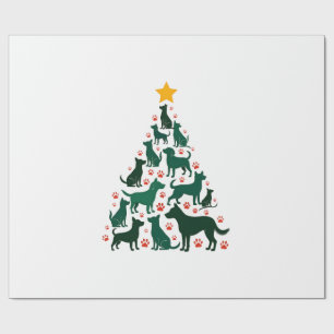 Hunde-Weihnachtsbaum-Shirt - Hunde-Weihnachten (1) Geschenkpapier