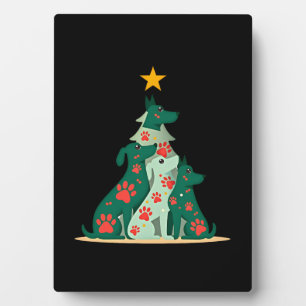 Hunde-Weihnachtsbaum-Shirt - Hunde-Weihnachten (3) Fotoplatte