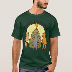 Hunde Weihnachtsbaumdekorationen Cooler Cartoon Sp T-Shirt