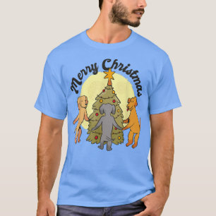 Hunde Weihnachtsbaumdekorationen Cooler Cartoon Sp T-Shirt