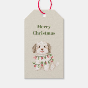 Hunde-Weihnachtsbeleuchtung Geschenkanhänger
