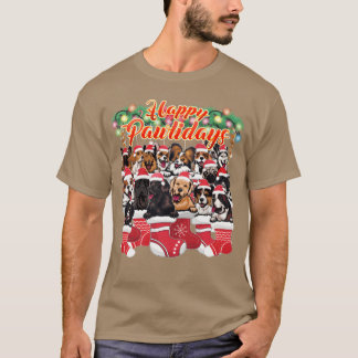 Hunde Weihnachtsdekoration Niedlich und kuschelige T-Shirt