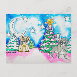 Hunde-Weihnachtspostkarte Einladungspostkarte