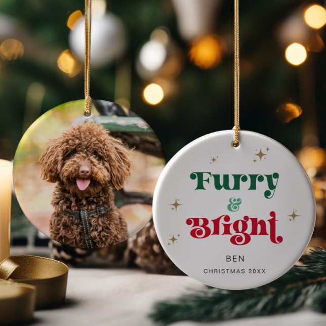 Hunde Weihnachtsschmuck Foto Pet Furry & Bright Ornament (Von Creator hochgeladen)