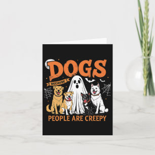 Hunde, weil die Leute gruselig lustige Halloween-H Karte
